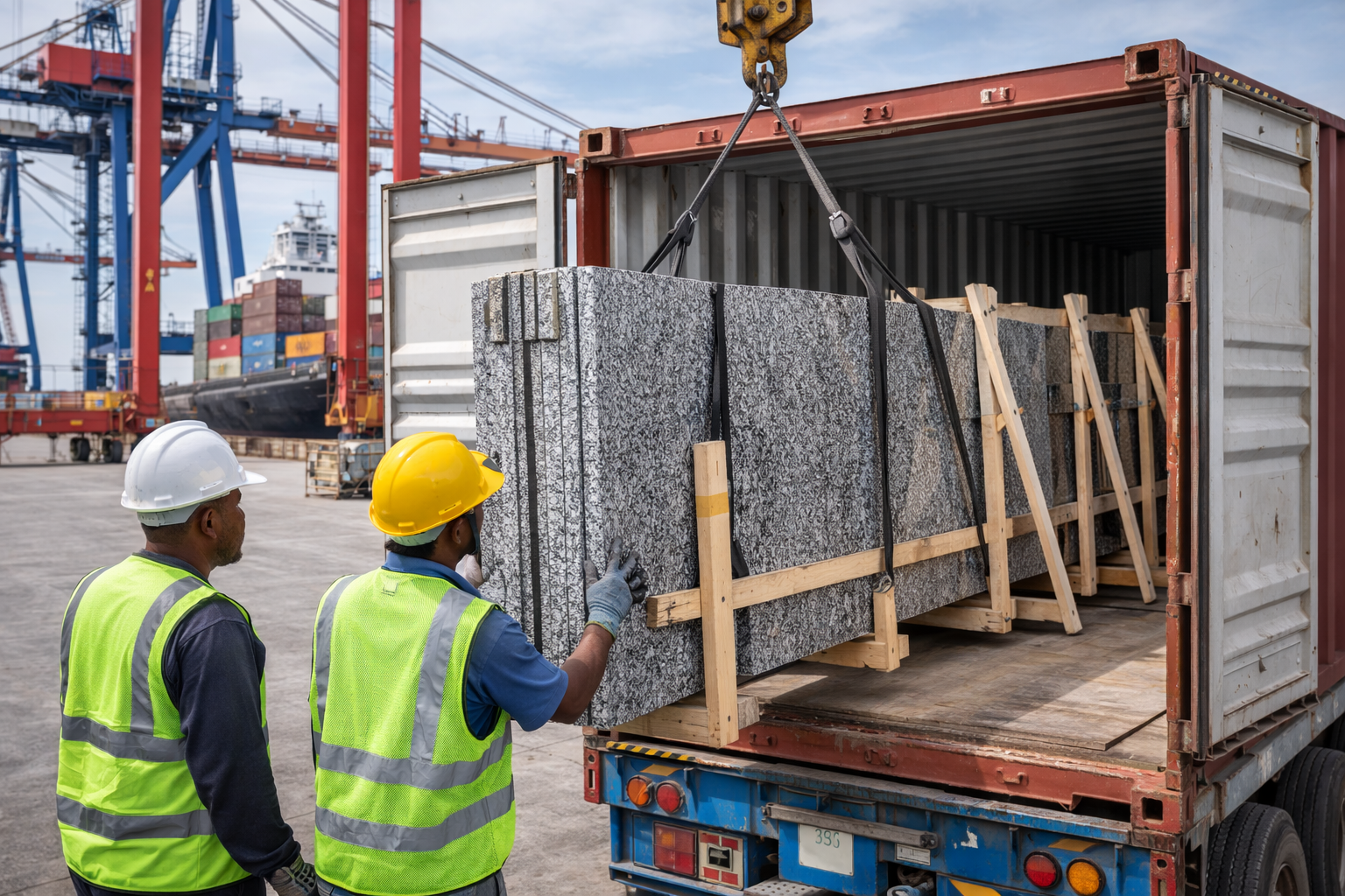 Granite export shipping operations